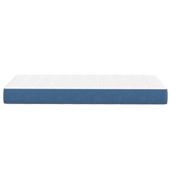 Maison Exclusive - Sengemad med blå madras 90 x 190 cm stof