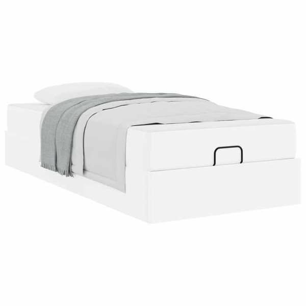 Maison Exclusive - Sängram med madrass Annan 2 delar Vit PVC Vit (PVC)