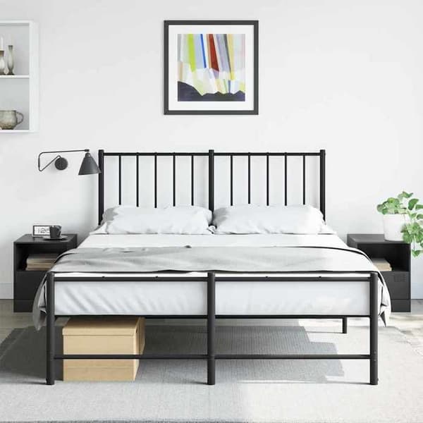 Maison Exclusive - Natborde 2 stk sort 34,5x39x44 cm stål