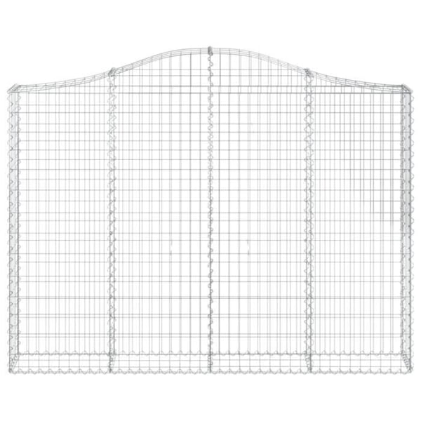 Gabionkorgar - Ej specificerad - 3 st - 200x30x140/160 cm - Galvaniserat järn - Silverfärgad Pengar