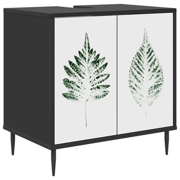 Maison Exclusive - Badeværelsesskab HANAU Sort eg 60 x 40 x 61 cm