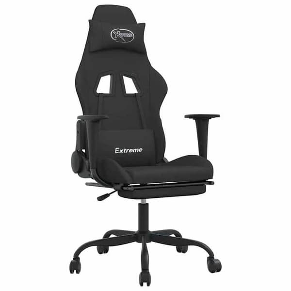 Maison Exclusive - Massagespilestol med fodstøtte Sort Stof