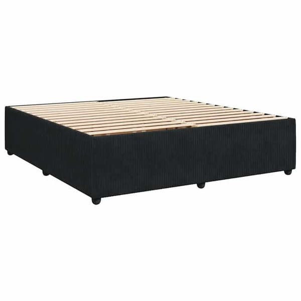 Maison Exclusive - Sängyn runkopatja ja patja Musta 200x200 cm Sametti