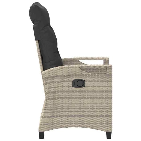 Puutarhatuoli - MAISON EXCLUSIVE - 2 kpl - Vaaleanharmaa ja tummanharmaa - Teräs & polyesteri - Säädettävä selkänoja Ljusgrå och mörkgrå