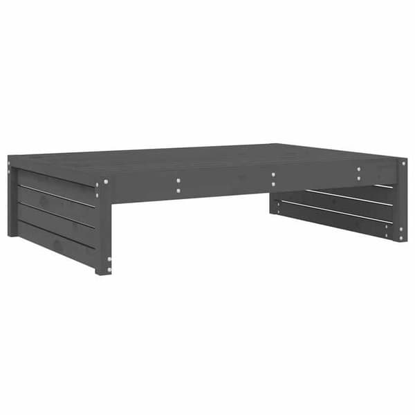 Maison Exclusive - Trädgårdsfotstöd 120x80 cm grå massiv furu Grå