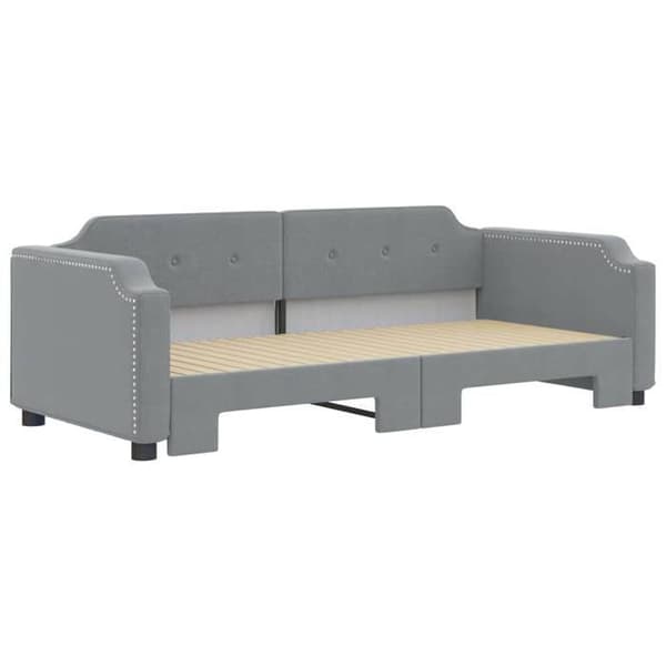 Maison Exclusive - Sovesofa med udtræk uden madras lys grå 80x200 cm