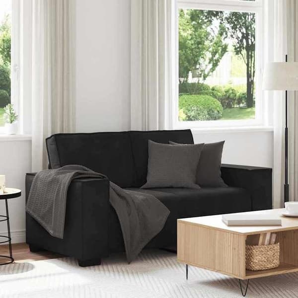 Maison Exclusive - Musta 2-paikkainen sohva 160x78x84 cm Sametti