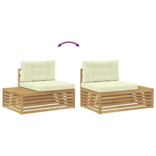 Maison Exclusive - 2-delars utomhussoffor i vitt Vit