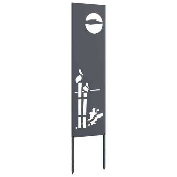Sekretessskärm - EXKLUSIV HEM - Rektangulär - Antracit - Matt stål - 32 x 140 cm antracit