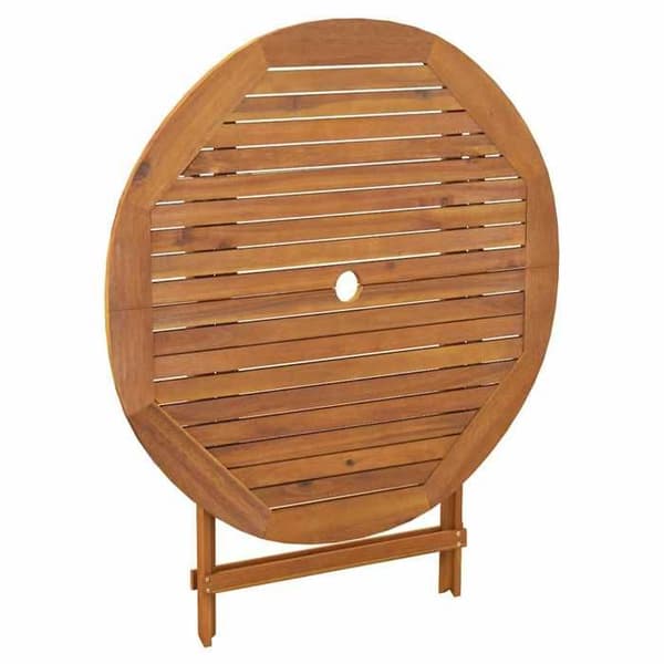 Maison Exclusive - Fällbord för trädgård Ø 90x75 cm i solid akaciaträ