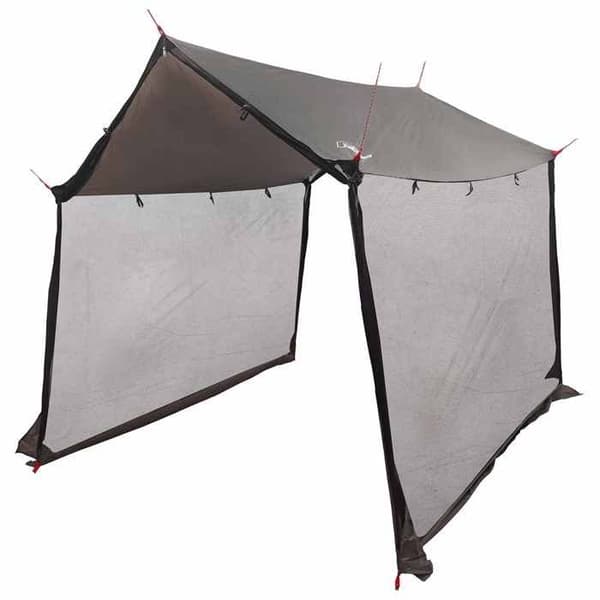 Maison Exclusive - Camping tarp med netvægge Brun Grå