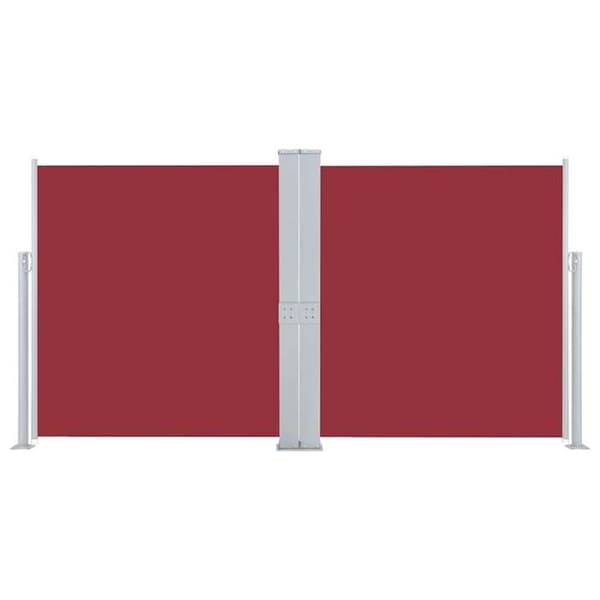 Maison Exclusive - Fällbart sidotak 170 x 600 cm Röd