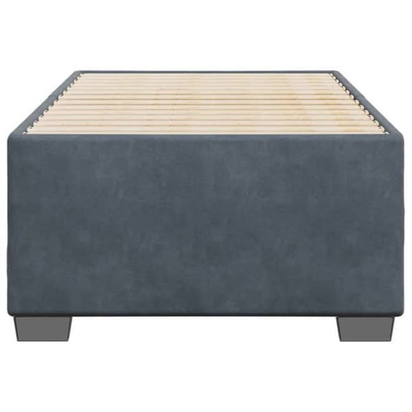 Maison Exclusive - Sängram utan madrass mörkgrå 80x200 cm sammet