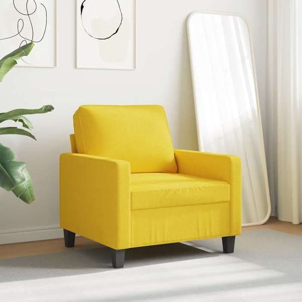 Maison Exclusive - Vaaleankeltainen nojatuoli 60 cm Kangas