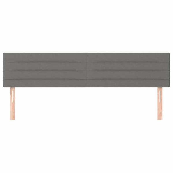 Maison Exclusive - Mörkgrå sänggavlar 200x5x78/88 cm Tyg Mörkgrå