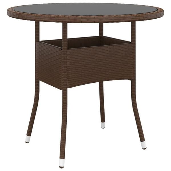 Maison Exclusive - Trädgårdsset 5 delar Flätad resin Brun brun