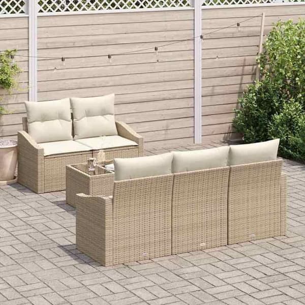 Maison Exclusive - Sæt af 6 pc Sofaer Beige og Creme Polyrotin