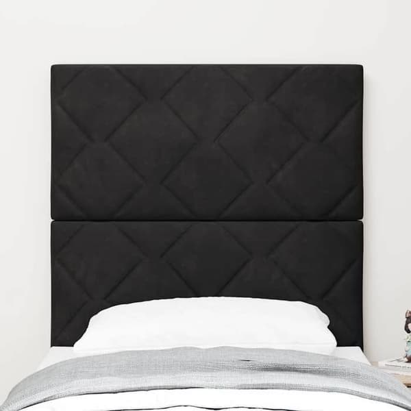 Hovedgærde - EKSKLUSIV HUS - 80 cm - Sort - Velour - Justerbar højde Svart