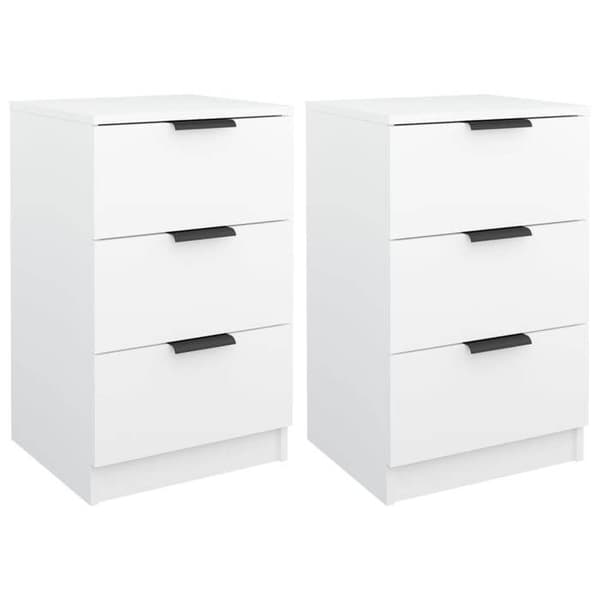 Maison Exclusive - Sängbord 2 st Vit 40x36x65 cm Vit