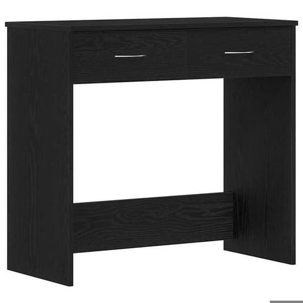 Maison Exclusive - Kontor Sort egetræ Ingeniørtræ 80 x 40 x 75 cm svart ek