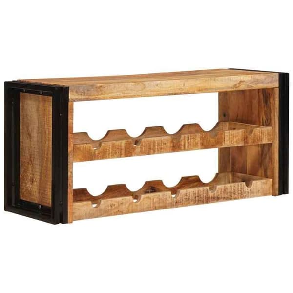 Maison Exclusive - Vinreol 100 x 45 x 33 cm Solid rå mango træ varm brun