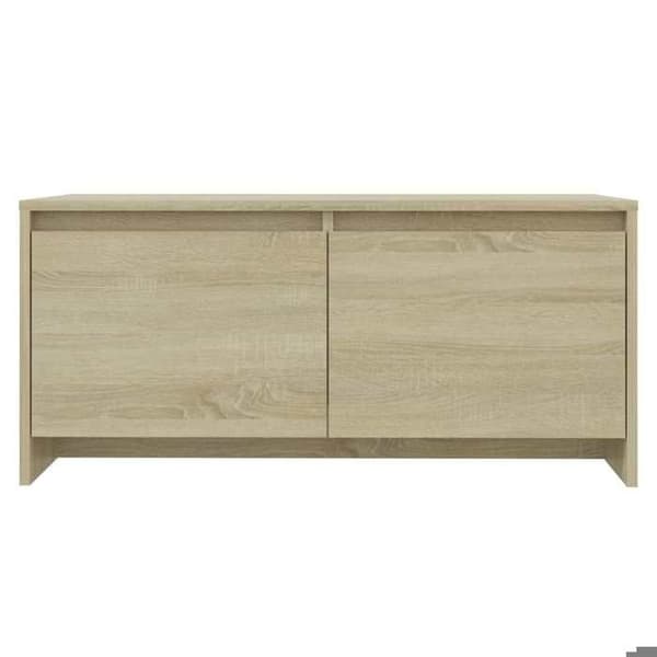 Bord - EKSKLUSIV HUS - 90 x 50 x 41,5 cm - Sonoma eg - 2 skuffer - Rektangulær Sonoma ek