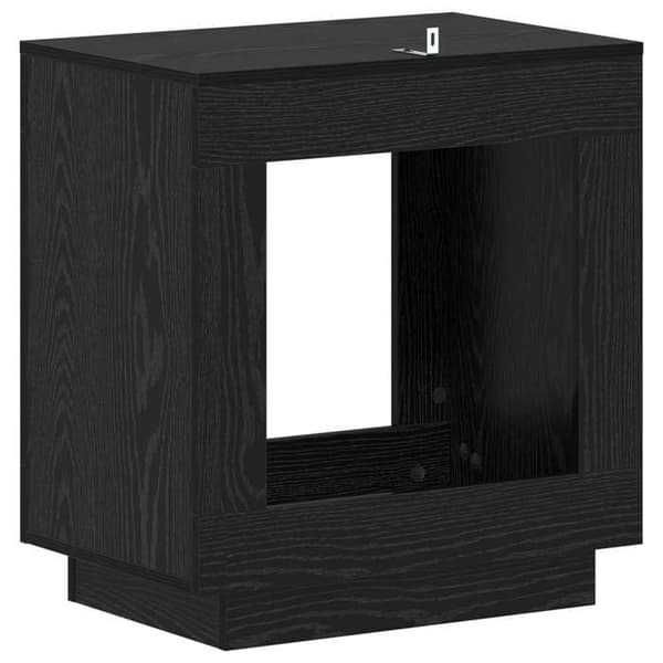 Sidebord - MAISON EXCLUSIVE - 60 x 40 x 65 cm - Sort eg - Ingeniørtræ - Rektangulær svart ek