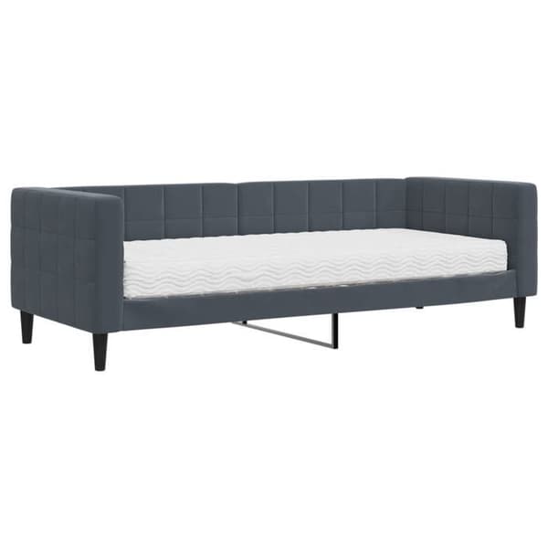 Maison Exclusive - Dagbädd med mörkgrå madrass 80x200 cm sammet