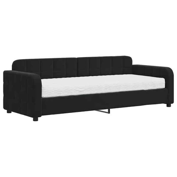 Maison Exclusive - Dagbädd med svart madrass 80x200 cm sammet