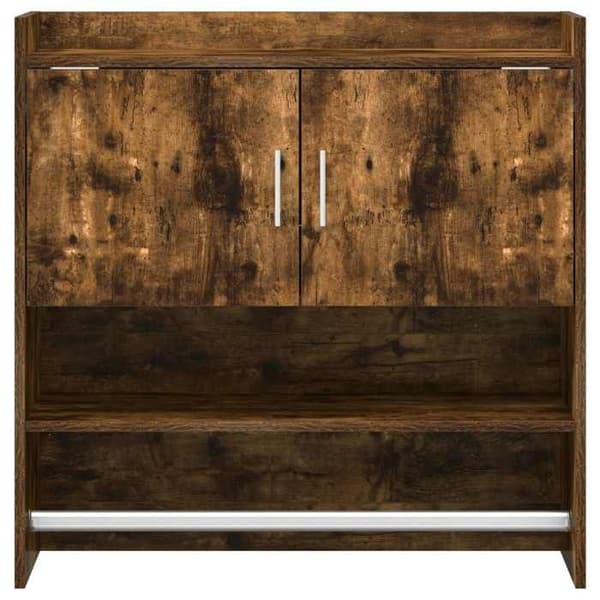 Maison Exclusive - Væghylde Montering væg Røget eg 80 x 36 x 80 cm