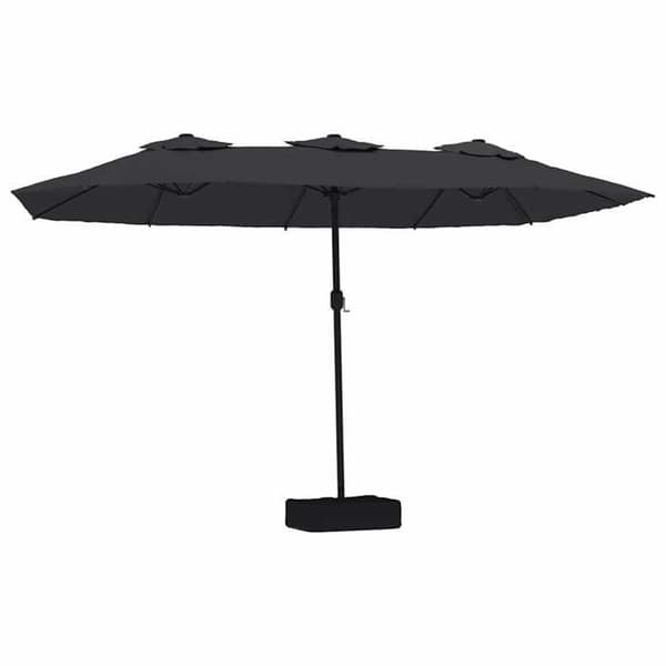 Maison Exclusive - Parasol til have med dobbelt hoved sort 449x265 cm