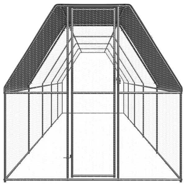 Maison Exclusive - Utomhus hönshus 2x10x2 m Galvaniserat stål