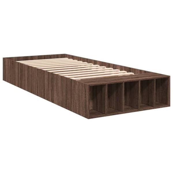 Maison Exclusive - Sengestel uden madras i brunt egetræ 100x200 cm