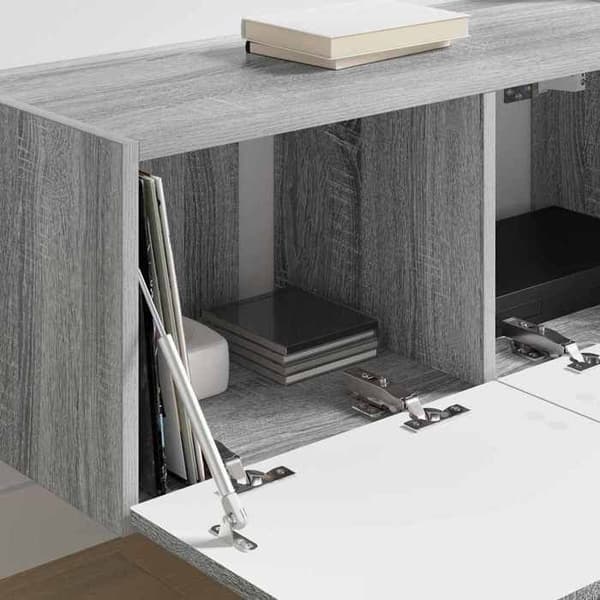 Maison Exclusive - Väggmonterad TV-möbel 2 st Sonoma grå Ingenjörsträ