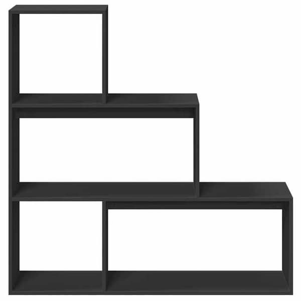 Maison Exclusive - Rumdelende reol med 3 niveauer sort 123x29x123 cm