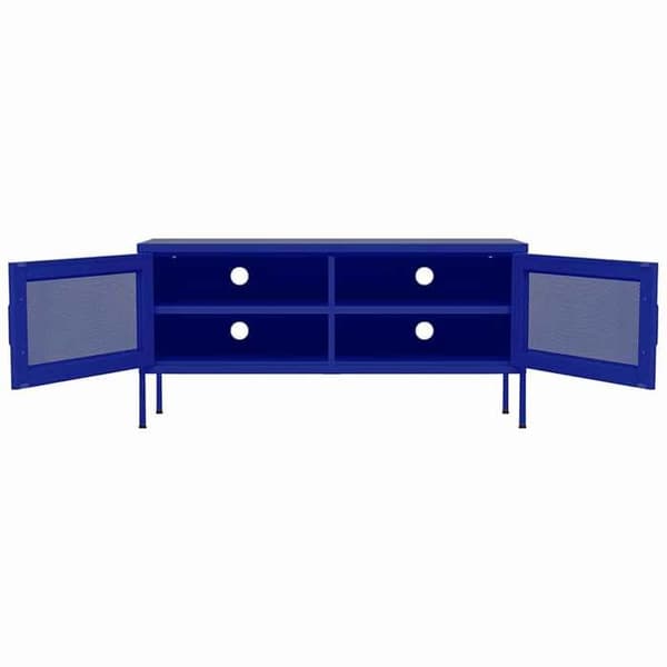 Maison Exclusive - TV-møbel Mørkeblå 105x35x50 cm Stål marinblå