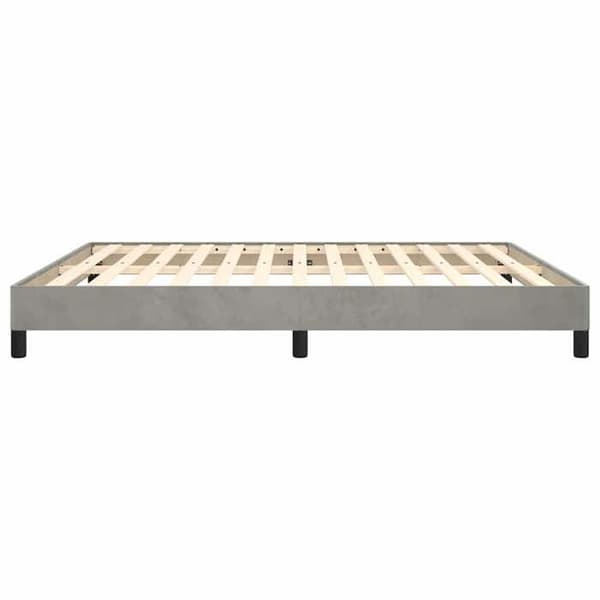 Maison Exclusive - Sängram utan madrass ljusgrå 180x200 cm sammet