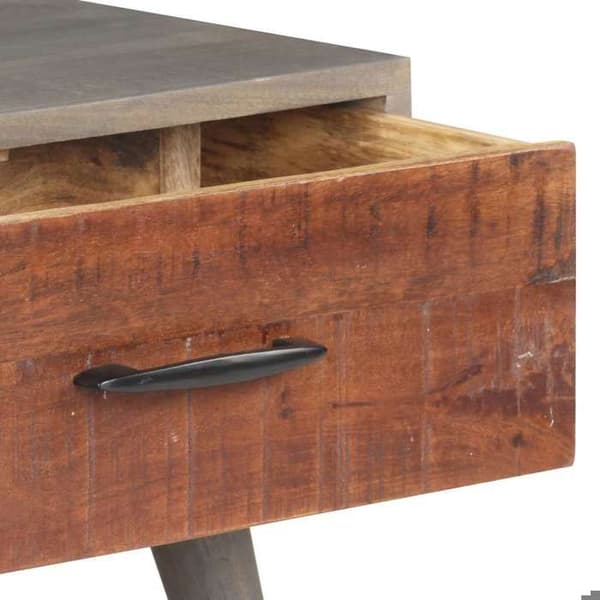 Maison Exclusive - Låg bord Grå 100x60x40 cm Massivt mangoträ rå Grå