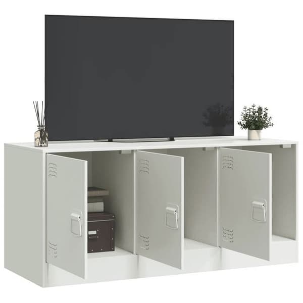 Maison Exclusive - TV-möbel vit 99x39x44 cm stål