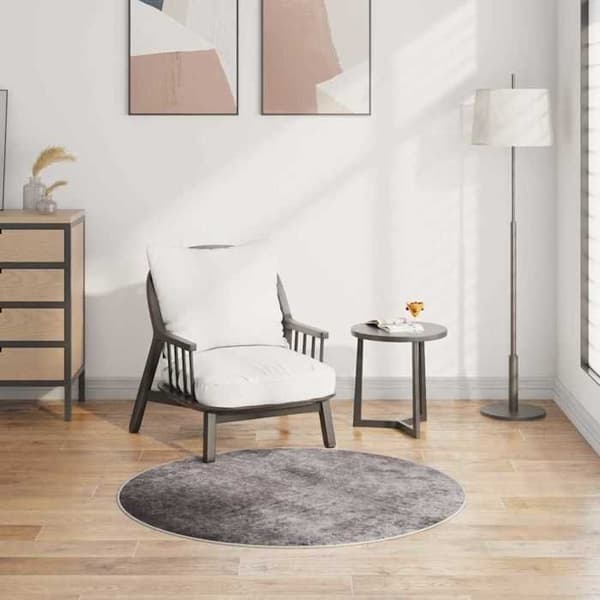 Maison Exclusive - Tvättbar matta φ120 cm grå