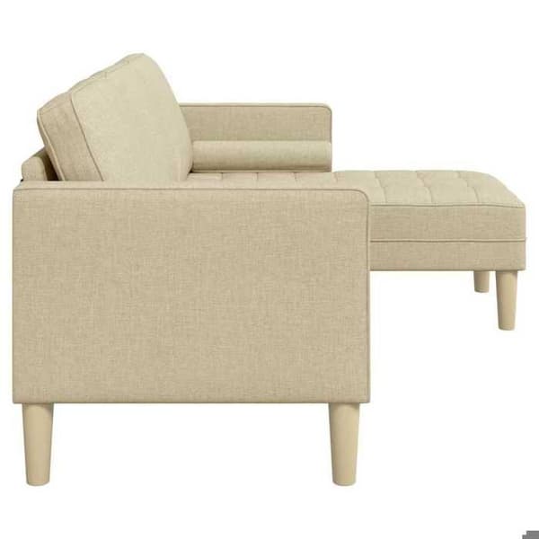 Modulär soffa - EXKLUSIV HEM - Modulära sektioner - Kräm - Andningsbar polyester - Stabil träram Grädde