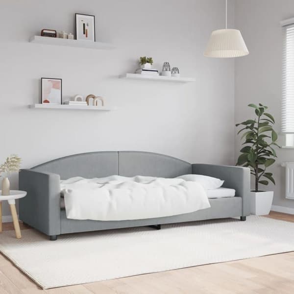 Maison Exclusive - Sengebund uden madras lys grå 90x200 cm stof
