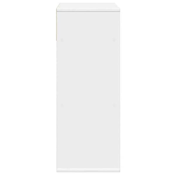 Maison Exclusive - Vit bibliotek 66x31x80 cm ingenjörsträ