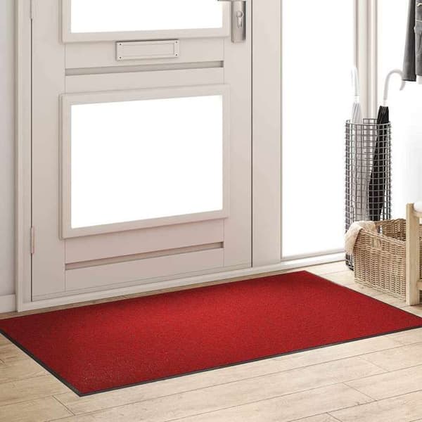 Maison Exclusive - Punainen ja musta sisäänkäyntimatto 90 x 150 cm 100% polyamidia