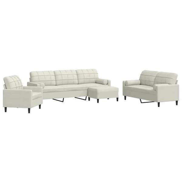 Maison Exclusive - Sæt af 4 sofaer med puder og velourpuder