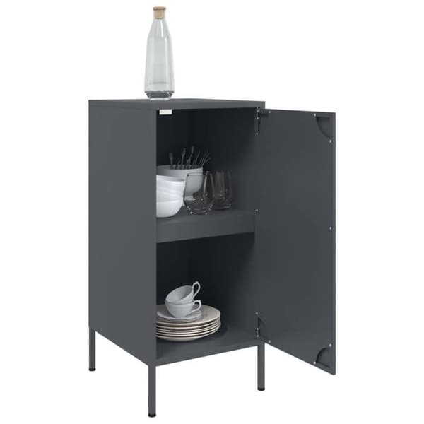 Maison Exclusive - Bufféer 2 st antracit 36x39x79 cm stål