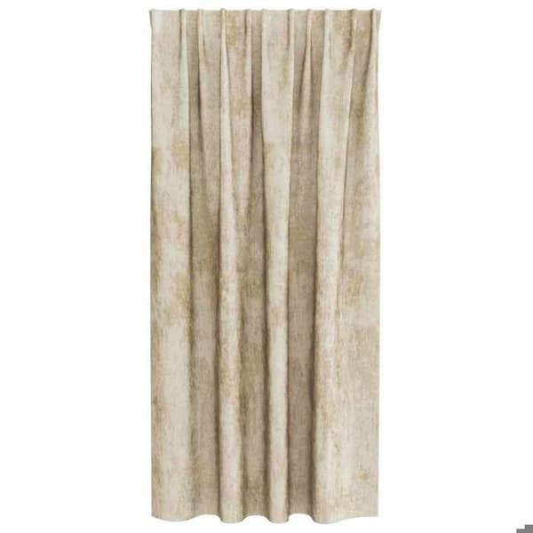 Maison Exclusive - Gardiner i sammet 2 st Kräm 175 x 140 cm Sammet Grädde