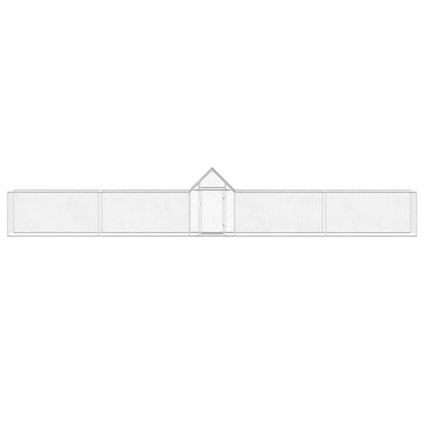 Maison Exclusive - Hönshus 9 x 1 x 1,5 m Galvaniserat stål silver-