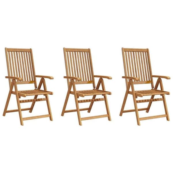 Maison Exclusive - 3-delt foldbare stole i massiv akacietræ