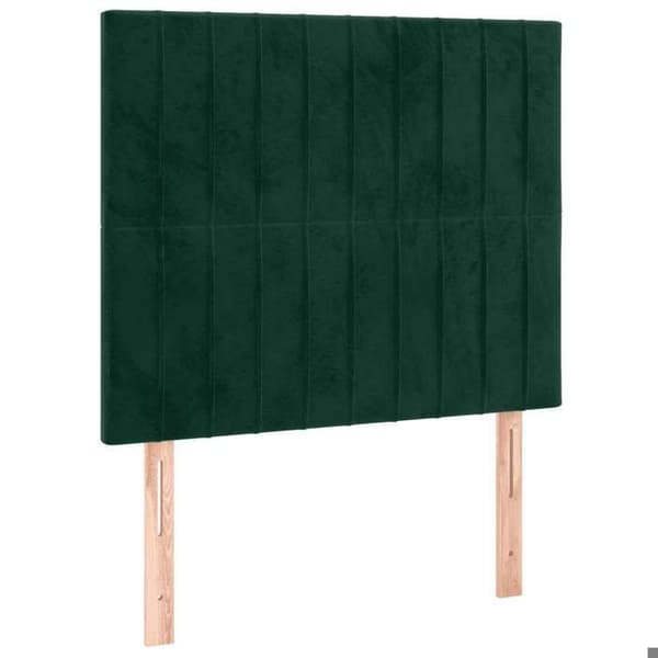 Maison Exclusive - LED-päätyvihreä 80x5x118/128 cm Sametti Mörkgrön
